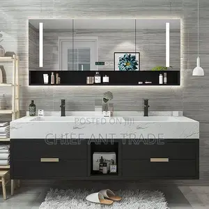 Double Cabinet Basin With Touchscreen Mirror. 120cm. Bt12050a