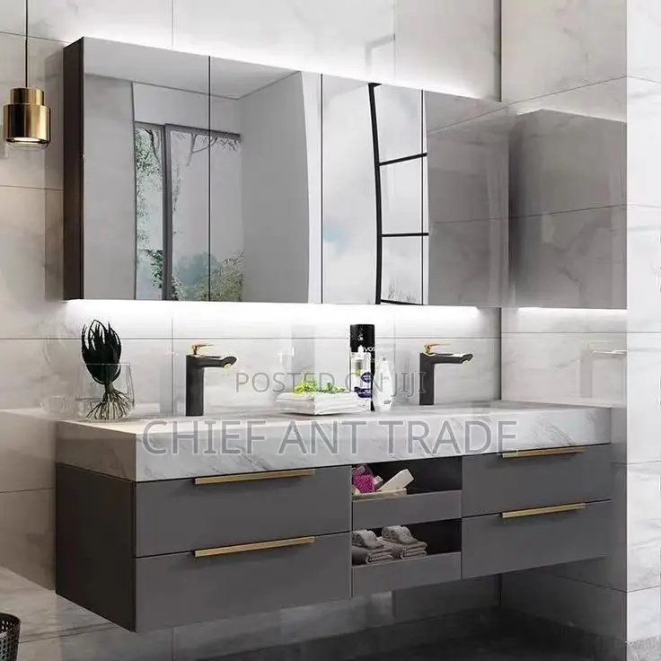 Double Cabinet Basin With Touchscreen Mirror. 120cm. Bt12050a
