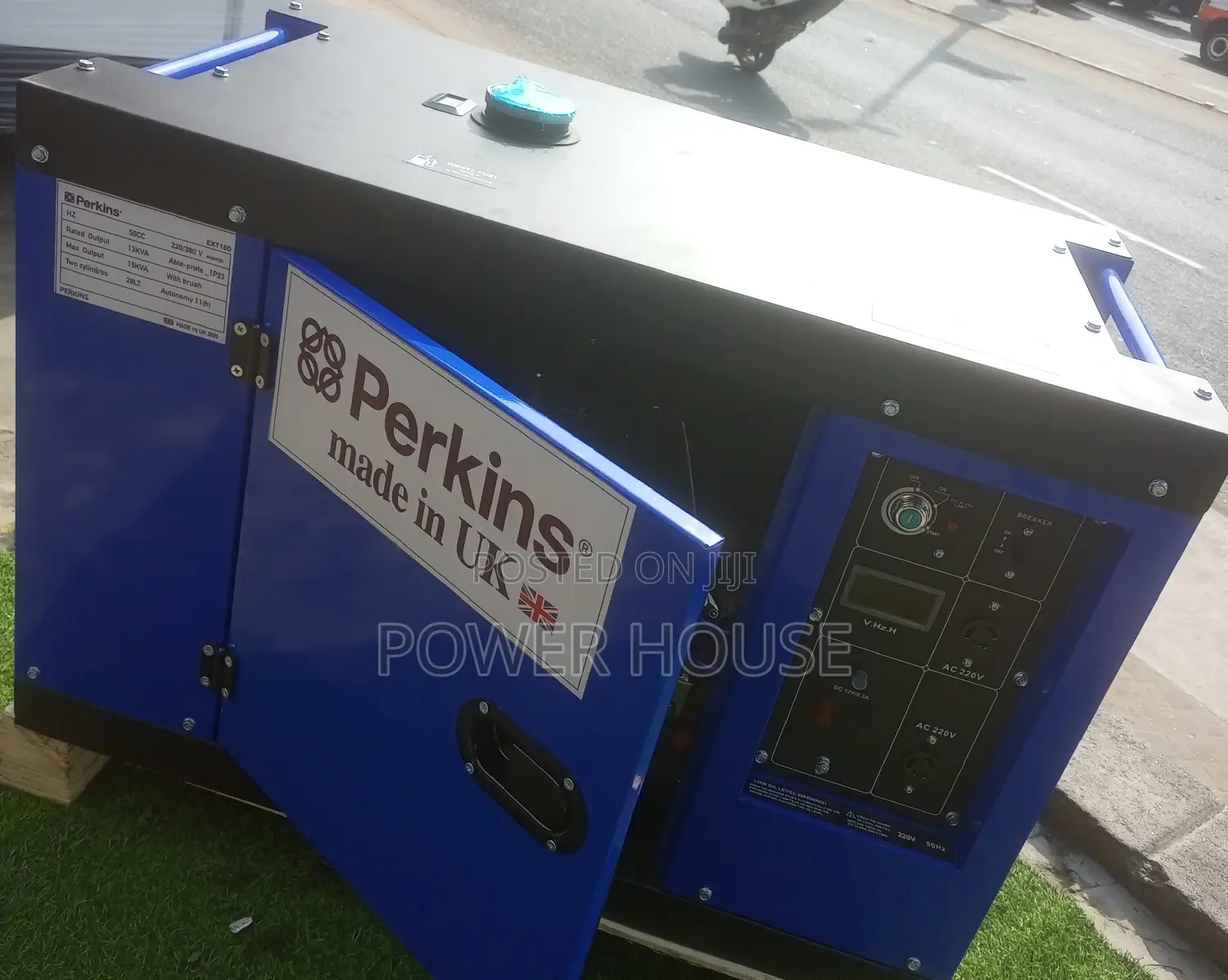New Single UK Generator 15kva Perkins Generator 230v 1650w