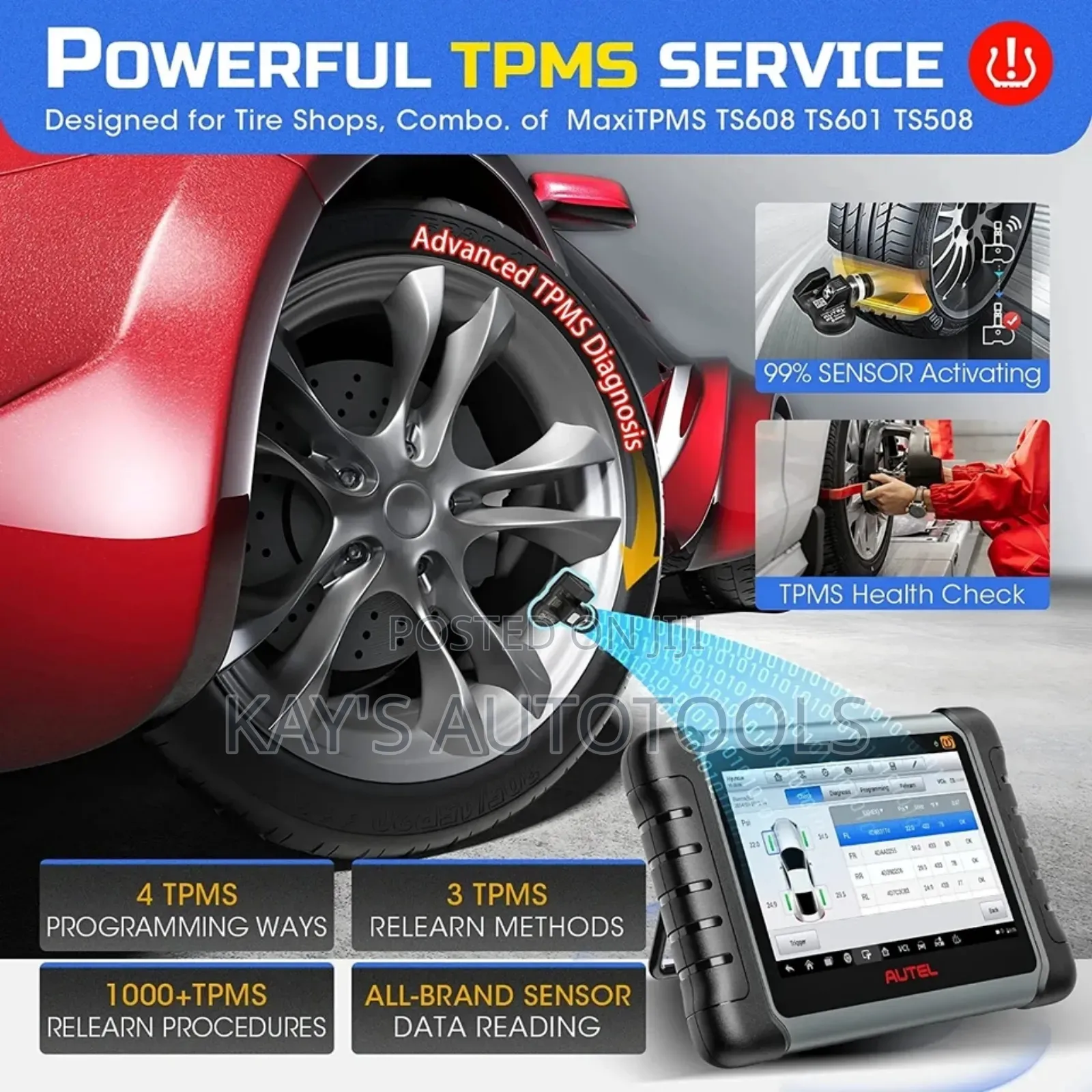 Autel Mk808sts Car Diagnostic Scanner + Advanced TPMS