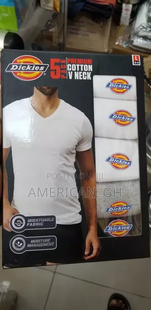 Dickies Premium Cotton v Neck, 5 Pack (M / L)