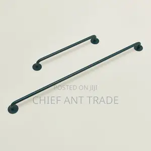 Towel Rod. Black. 90cm. 9901b
