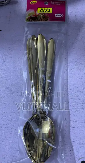6pcs Stainless Golden Spoons