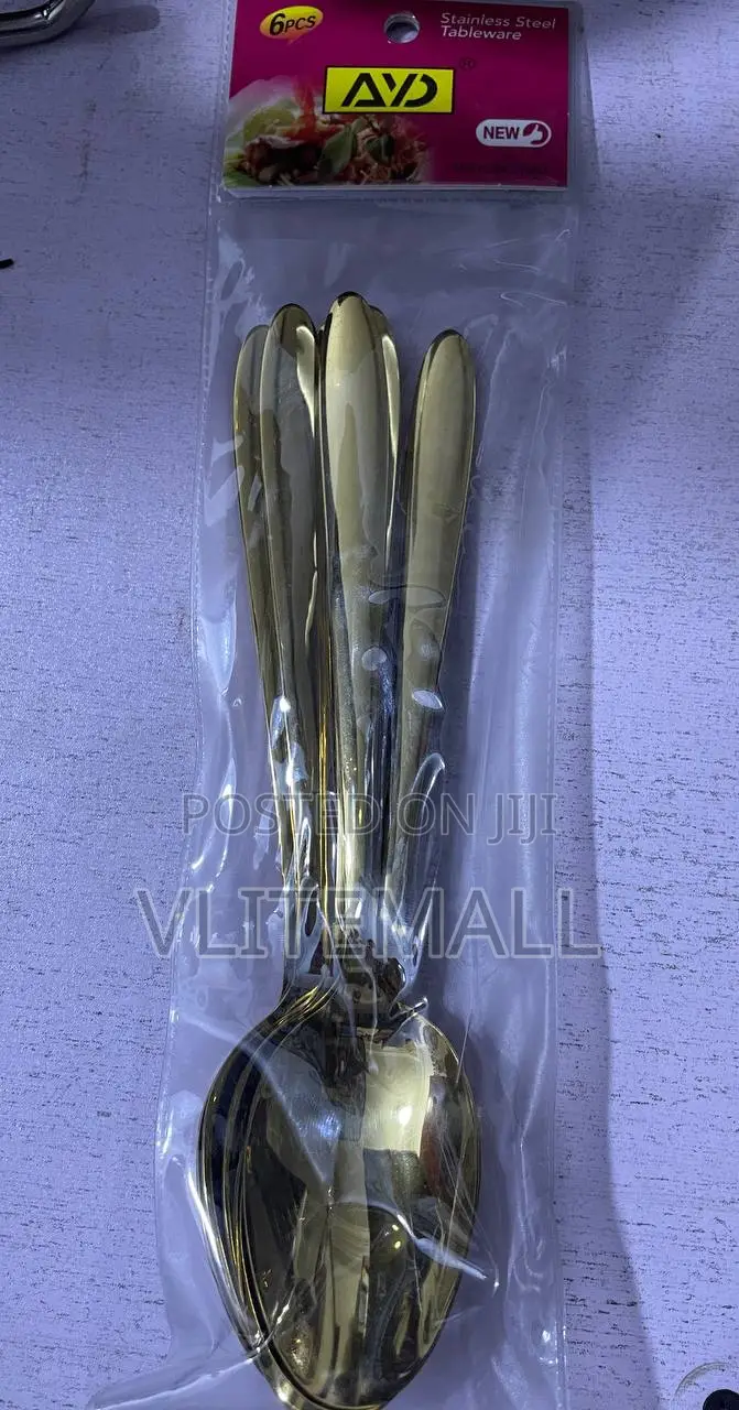 6pcs Stainless Golden Spoons