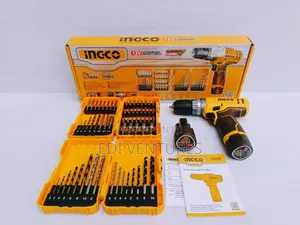 Ingco Cordless Drill 12v + 2 Batteries + Accessories
