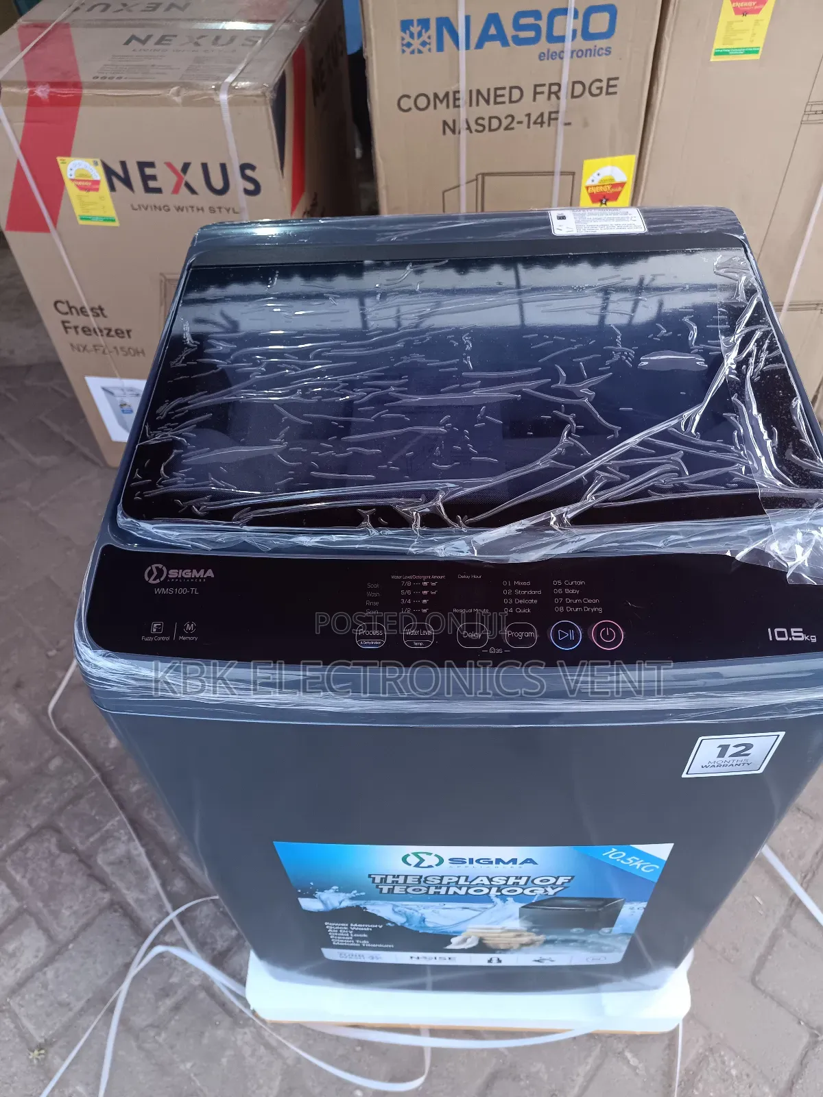 Sigma 10.5kg Top Load Full Automatic Washing Machine