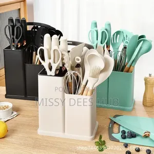Silicone Kitchen Set With Knives and Cutting Board