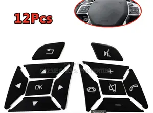 Black Steering Wheel Buttons Cover for Mercedes-Benz