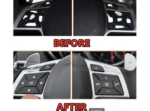 Black Steering Wheel Buttons Cover for Mercedes-Benz