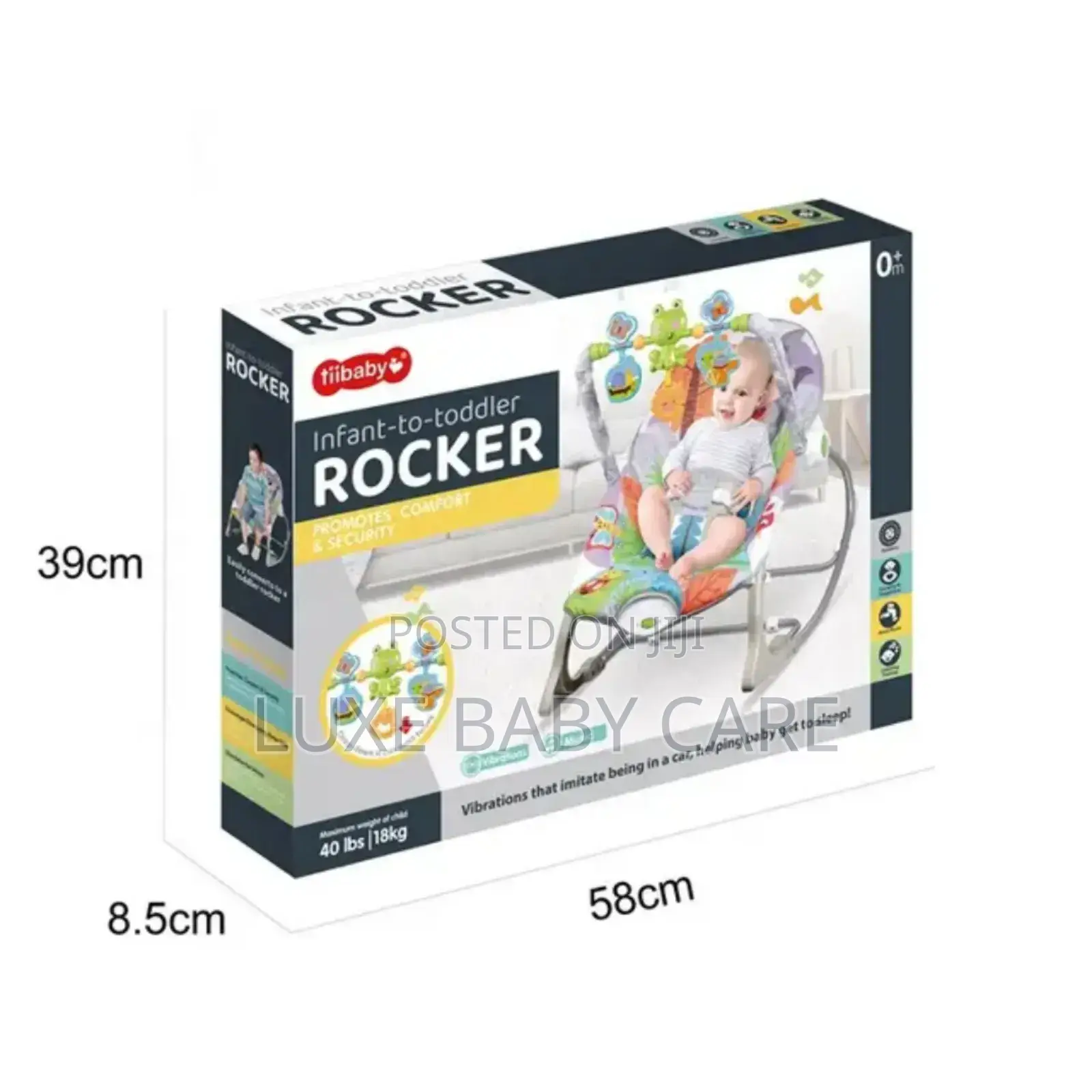 Infant to Toddler 2 in 1 Rocking Bouncer Chair