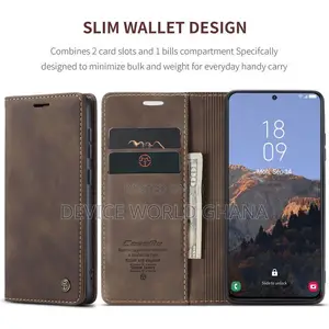 Nn Caseme Leather Flip Case for Samsung S24fe S23fe S21fe
