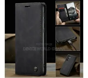Nn Caseme Leather Flip Case for Samsung S24fe S23fe S21fe