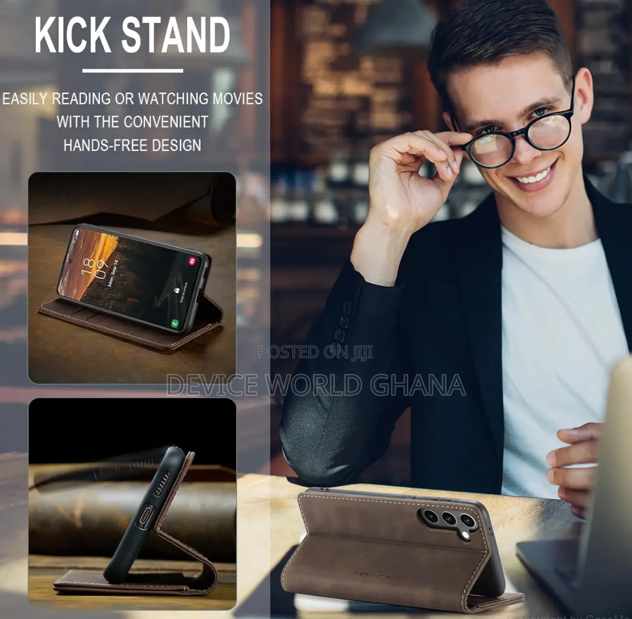 Nn Caseme Leather Flip Case for Samsung S24fe S23fe S21fe