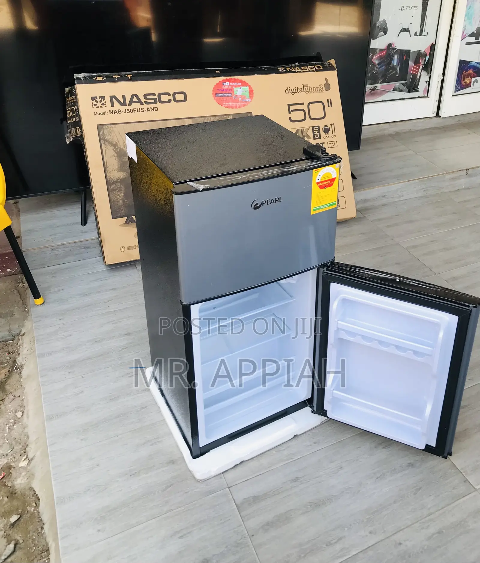 Good Pearl Double Door Table Top Refrigerator(Gray).