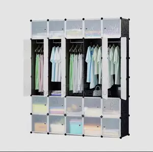 Foldable Plastic Wardrobe 30 Cubes