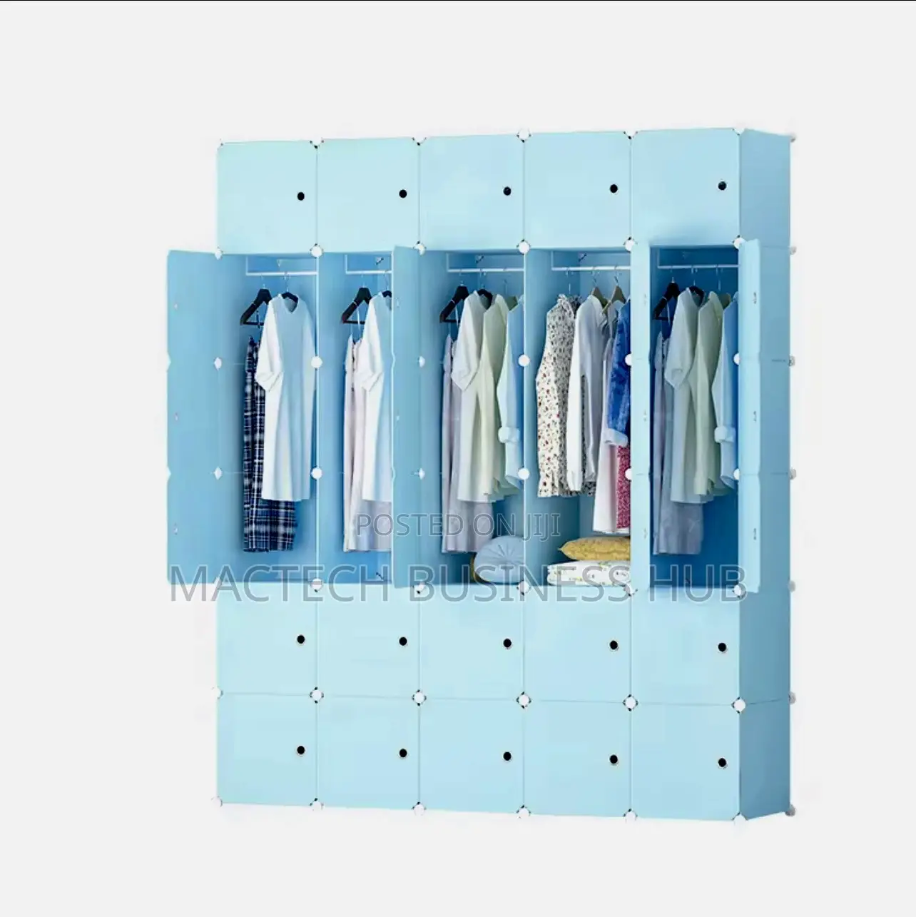 Foldable Plastic Wardrobe 30 Cubes