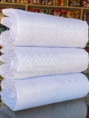 All White Authentic Bonwire Kente