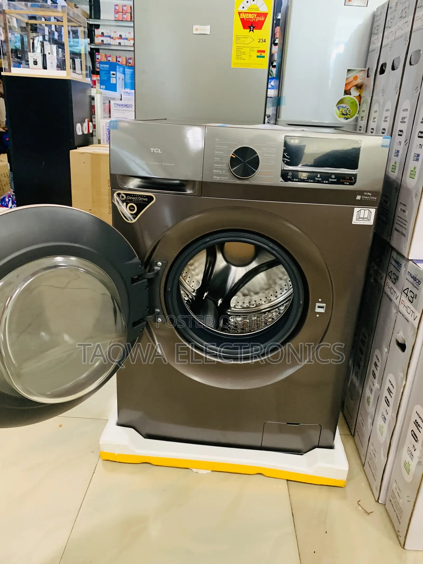 TCL-Front Load Washer-10.5kg $ 6kg Dryer
