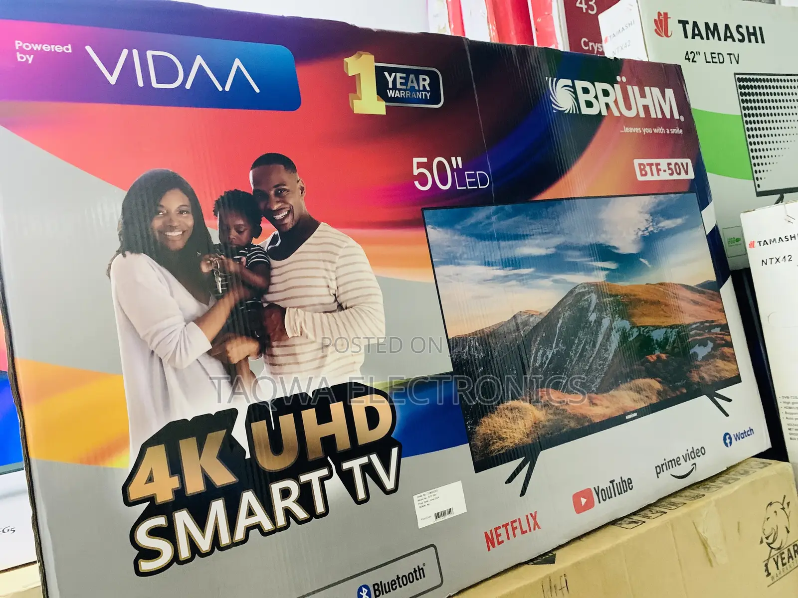 New 50 Inch Bruhm Smart Tv