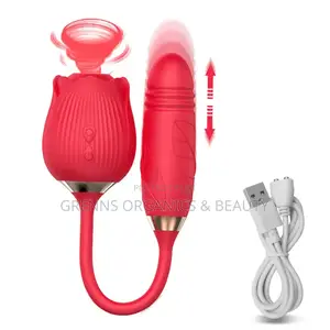 Rose 2in1 Sucking and Thrusting Vibrator