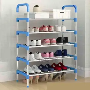 5 Tier Shoe Rack Blue