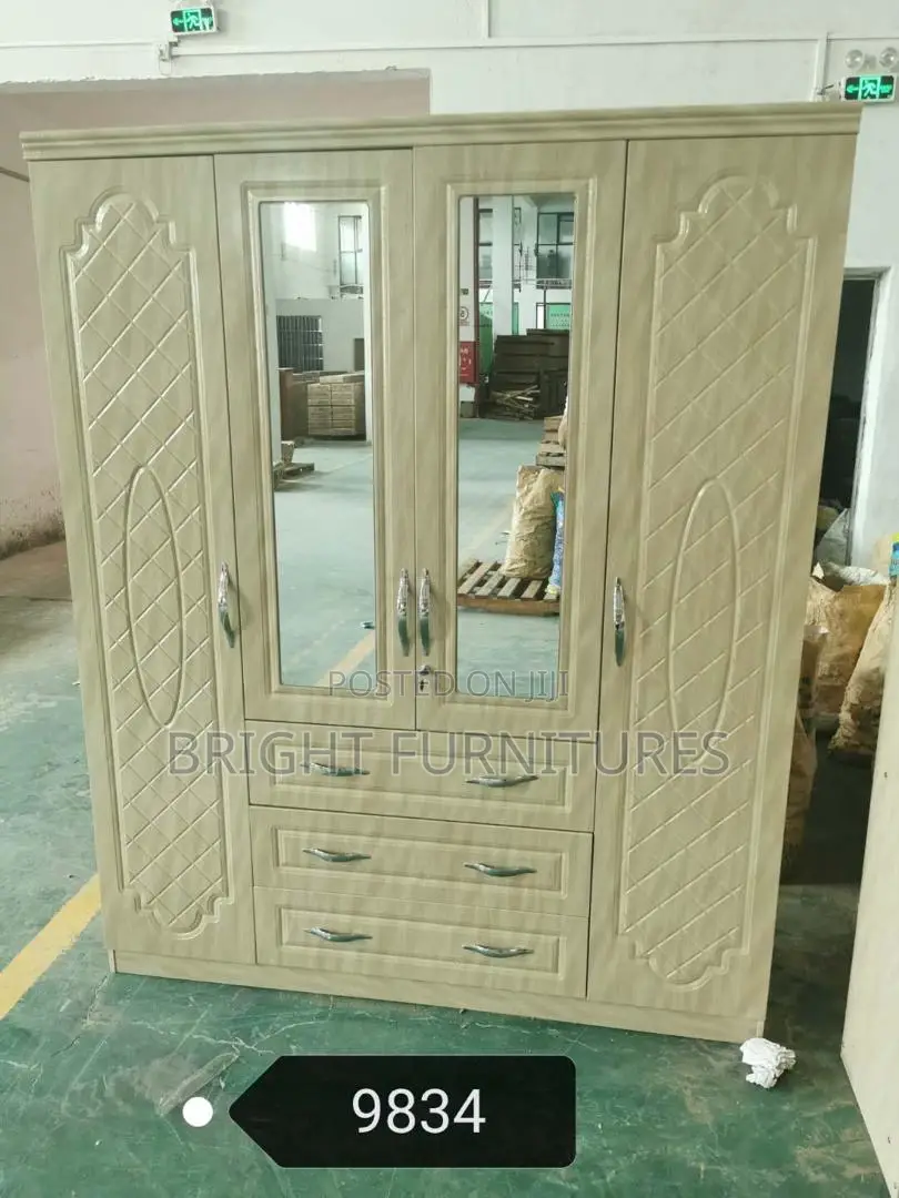 Four Doors Foreign Wardrobe With Mirror