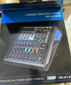 4-Channel Power Mixer Console and Aux Paths