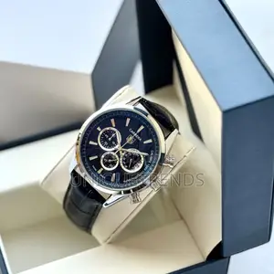 Executive Leather Wrist Watches