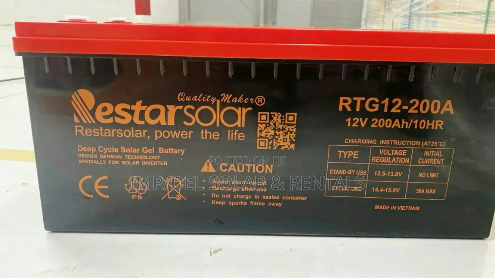 12V 200ah Gel Battery