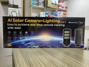 Ai 4g Solar Camera 3 Lens With 450w Street Light 2 in 1