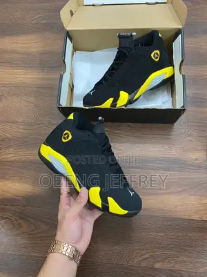 Original Jordan 14 Retro Black/Yellow