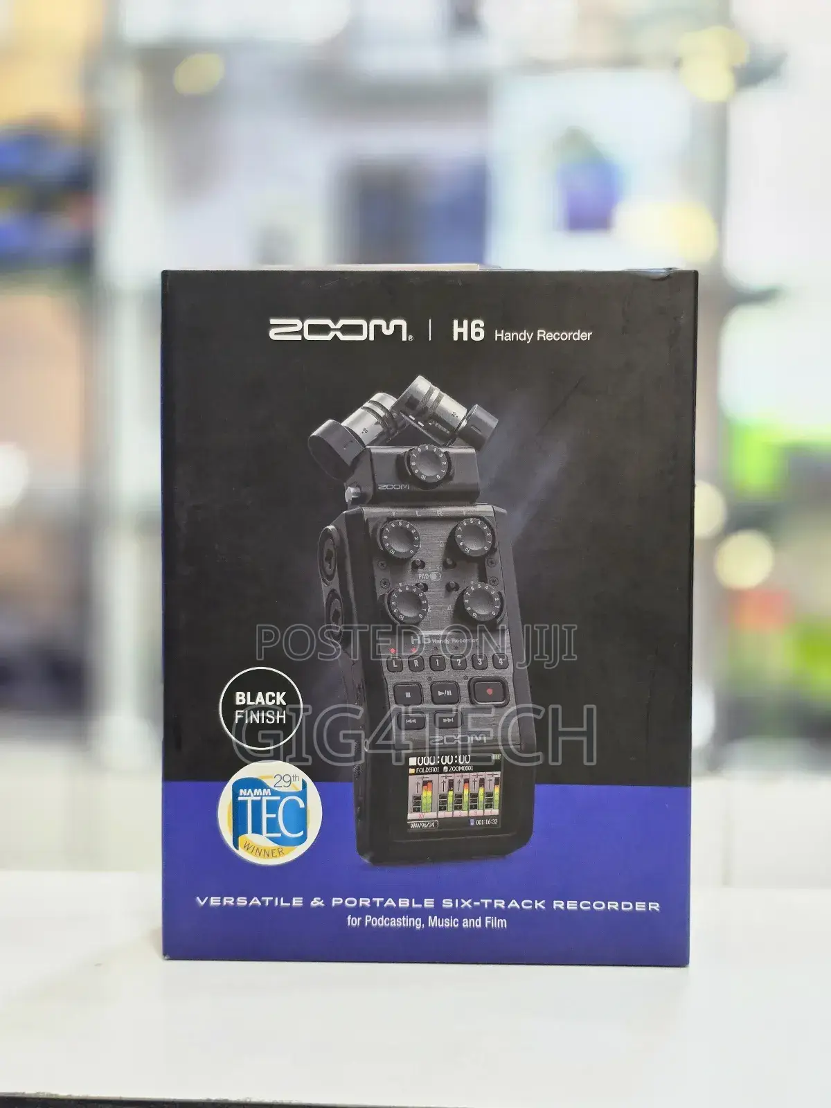 Zoom H6 All Black 6-Input / 6-Track Portable Handy Recorder