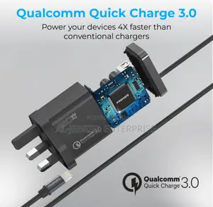 Ultra-Fast Charge Promate 20w Wall Charger+ Lighting Cable