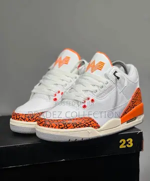 Original Orange and White Jordan 3 in Stock