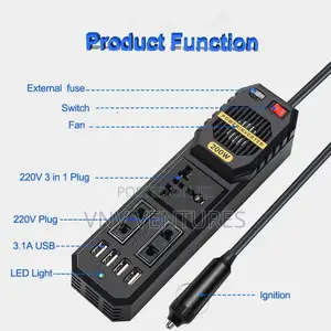 Car Power Inverter AC 12v to 220v - 200w