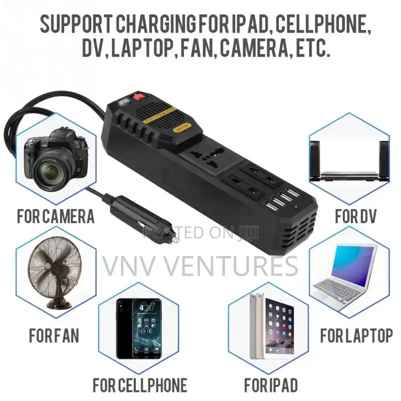 Car Power Inverter AC 12v to 220v - 200w