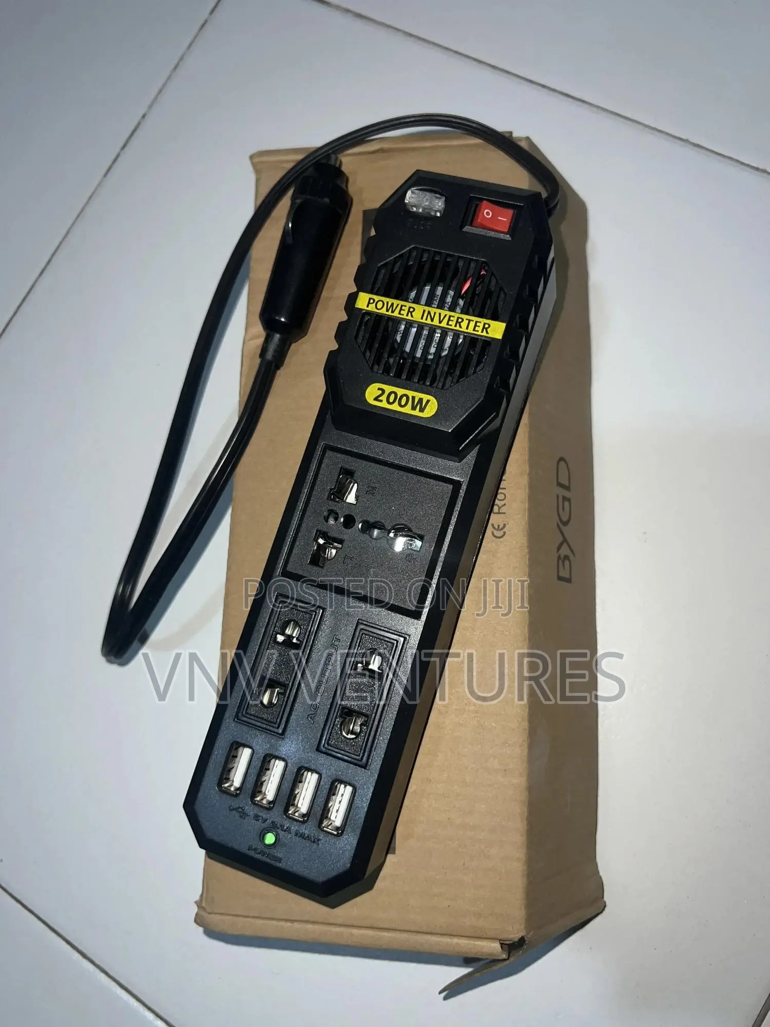 Car Power Inverter AC 12v to 220v - 200w