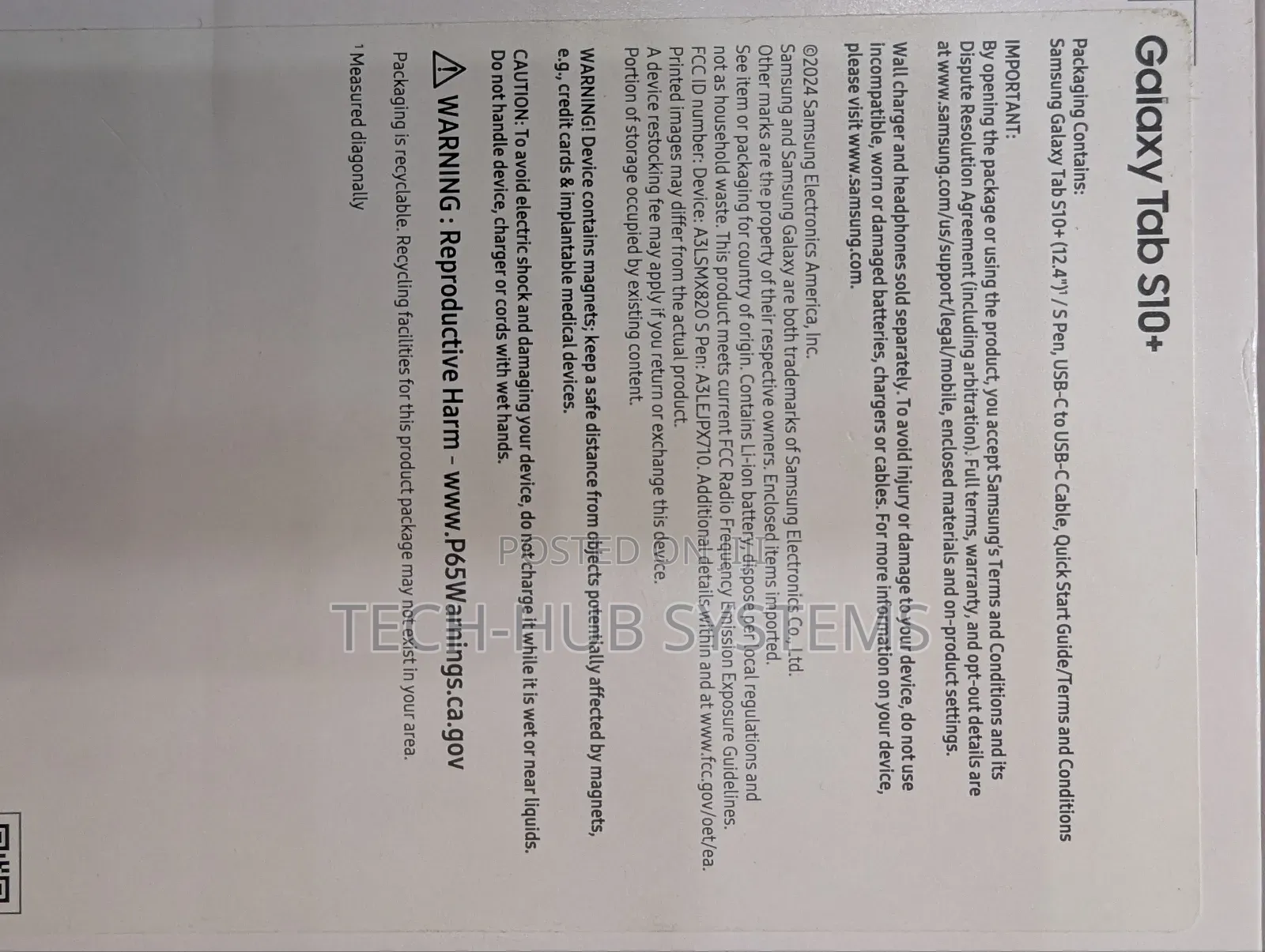 New Samsung Galaxy Tab S10+ 5G 256 GB Gray