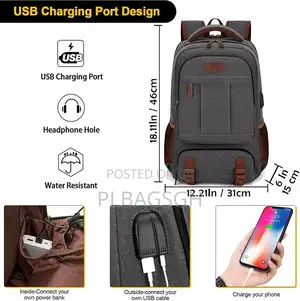 Khaki Potable Multi Fashionable Backpack at Plbagsgh