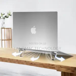 Metal Foldable Adjustable Stand Holder for Laptop - Silver