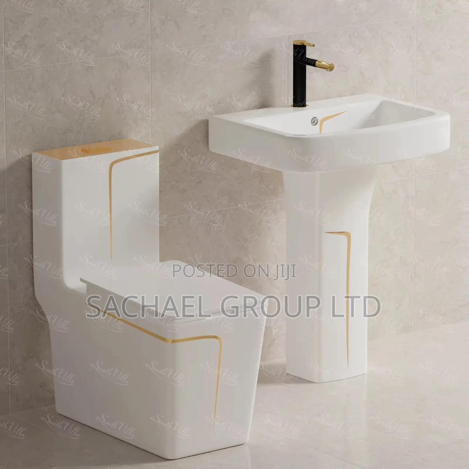 Vanity Water Closet With Pedestal