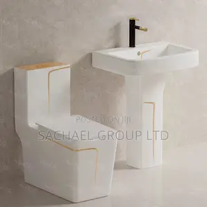 Vanity Water Closet With Pedestal