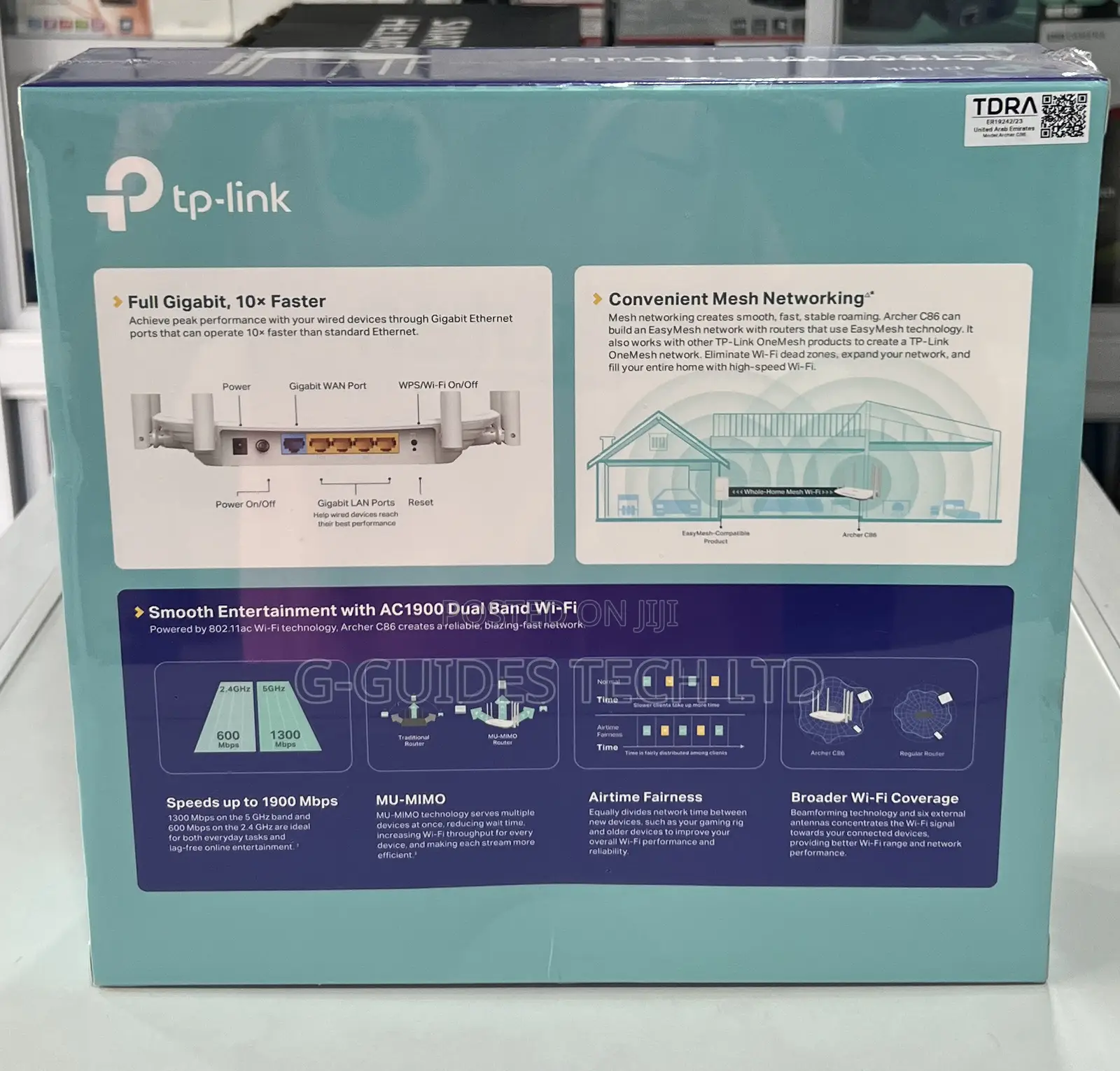Tp-Link Ac1900 Wireless Mu-Mimo Wi-Fi Router Dual-Band Mesh Archer C86
