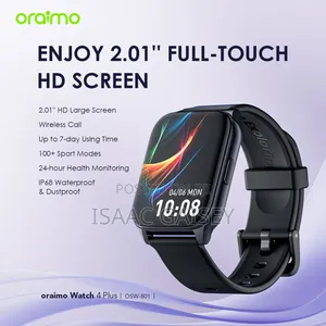 Oraimo Watch 4 Plus, 2.01" Full-touch HD Screen