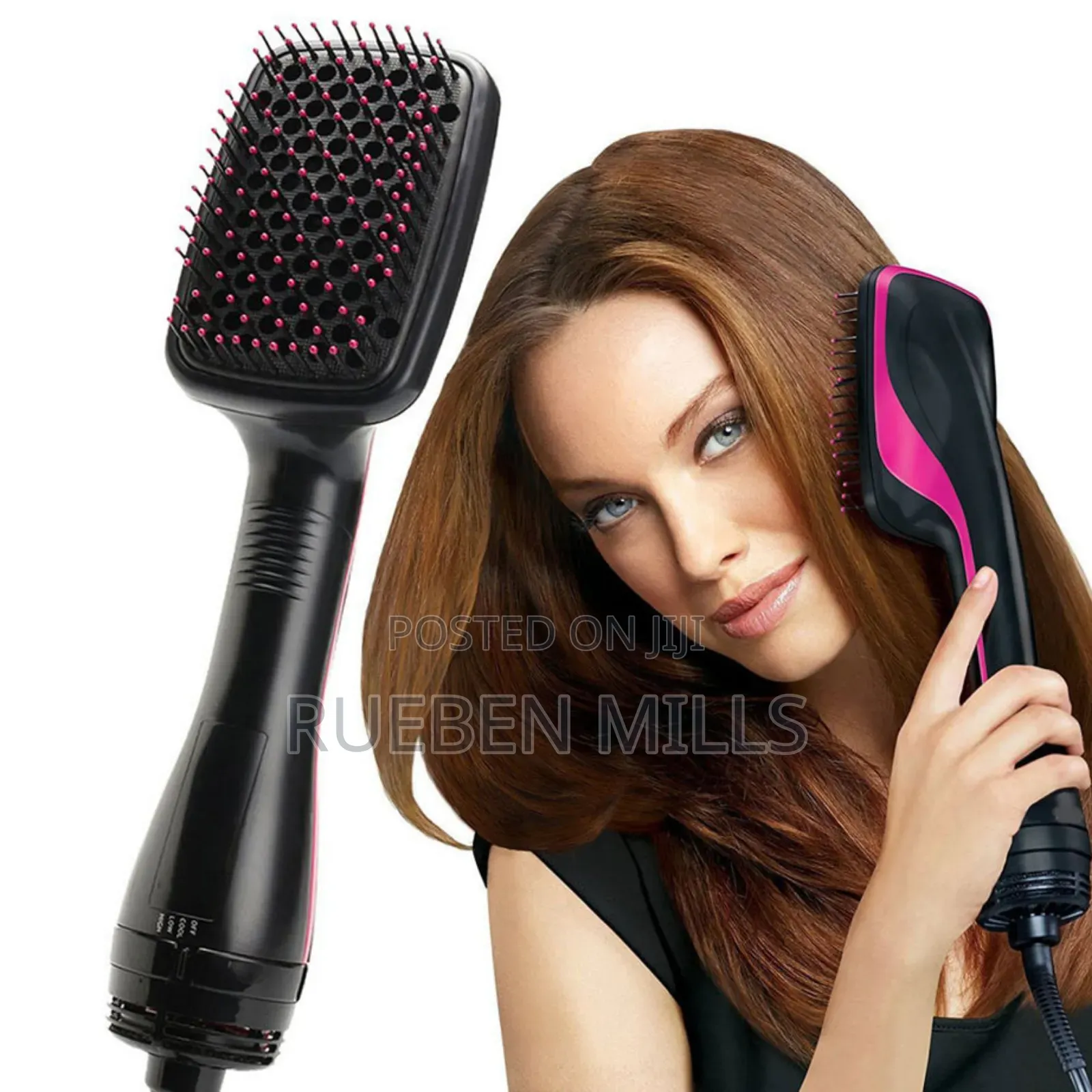 One-Step Smoothing Hair Dryer Brush Straightener 2-in-1