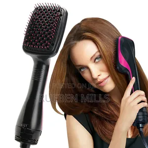One-Step Smoothing Hair Dryer Brush Straightener 2-in-1