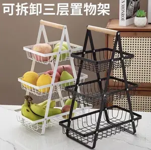 Portable 3 Tier Fruit, Vegetable Snacks Basket