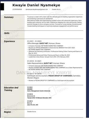 Office/Workshop Assistant