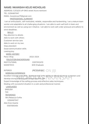 Advertising Marketing CV
