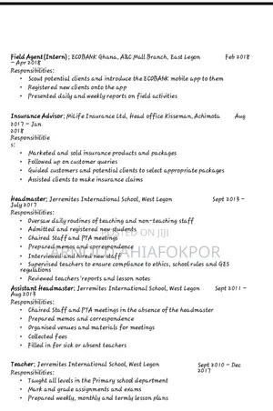 My General CV